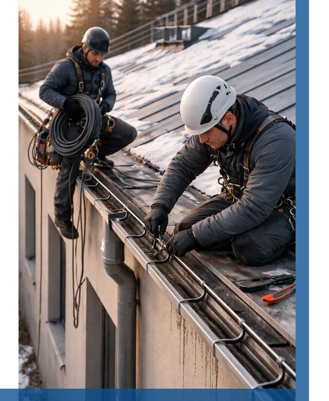 Монтаж греющего кабеля на кровле в Ялуторовске от 465 р. | ВЫСОТНИК-Лтр