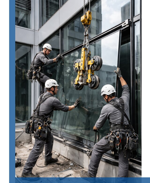 Структурное остекление фасадов в Ялуторовске монтаж и обслуживание