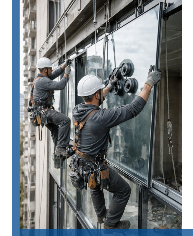 Витражное остекление фасадов и лоджий в Ялуторовске под ключ