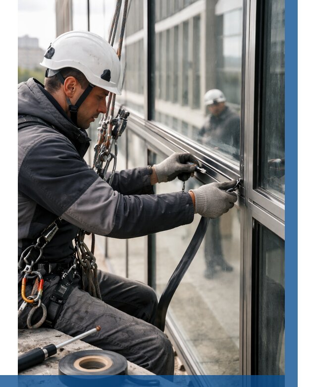 Ремонт витражных конструкций в Ялуторовске от 3615 р. | ВЫСОТНИК-Лтр