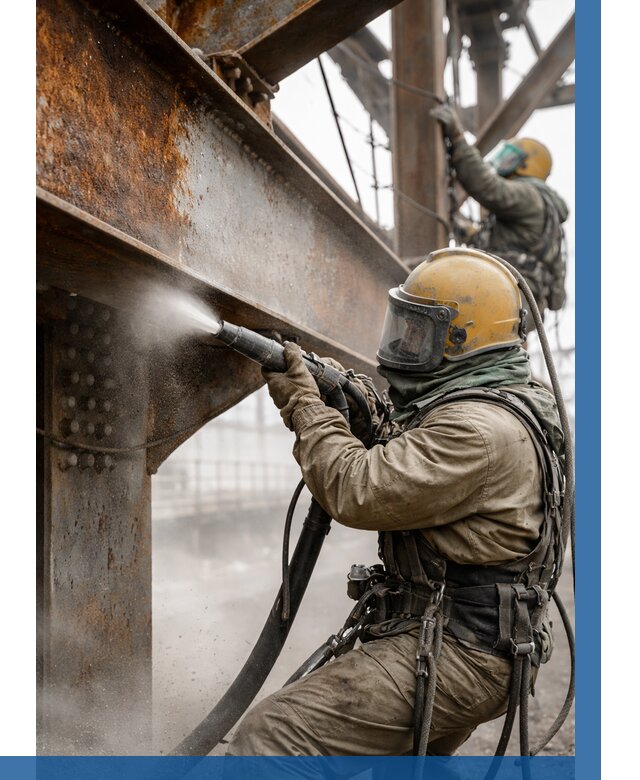 Пескоструйная очистка металлоконструкций в Ялуторовске по 620 р.  ВЫСОТНИК-Лтр