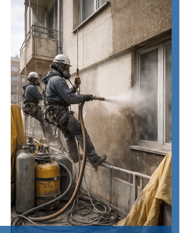 Пескоструйная очистка фасада в Ялуторовске от 671 р. | ВЫСОТНИК-Лтр