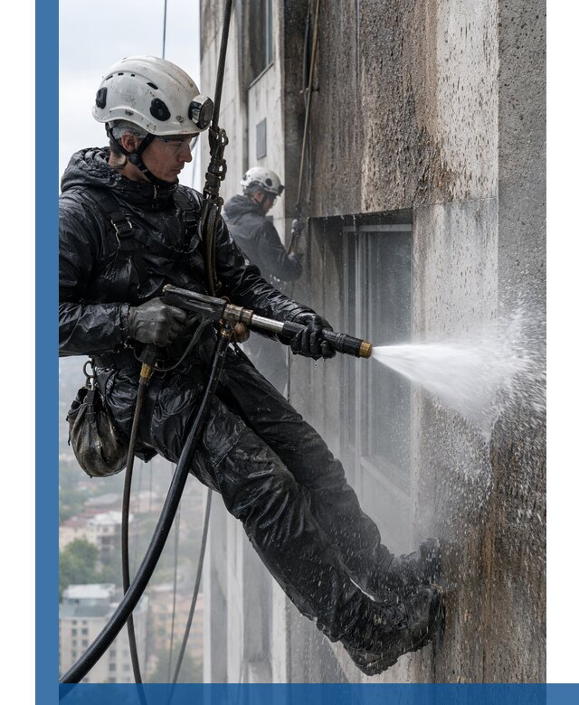 Гидроструйная очистка фасадов и конструкций в Ялуторовске