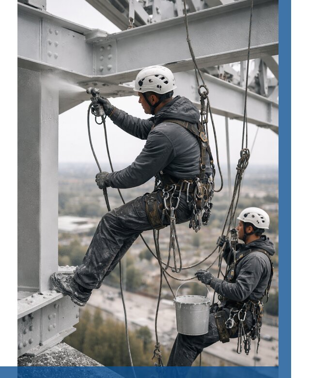 Покраска металлоконструкций на высоте в Ялуторовске 362 р |ВЫСОТНИК-Лтр