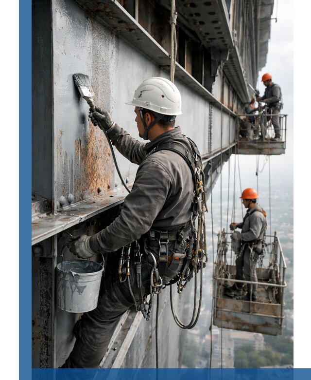 Покраска металлоконструкций на высоте в Ялуторовске профессионально