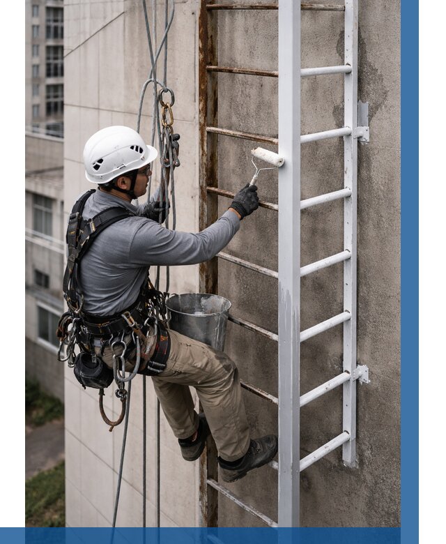 Покраска пожарных лестниц в Ялуторовске от 4648 р. | ВЫСОТНИК-Лтр