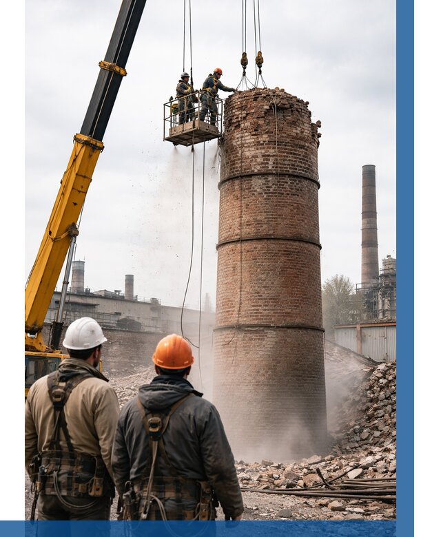 Демонтаж дымовой трубы в Ялуторовске от 92961 р. | ВЫСОТНИК-Лтр, смета