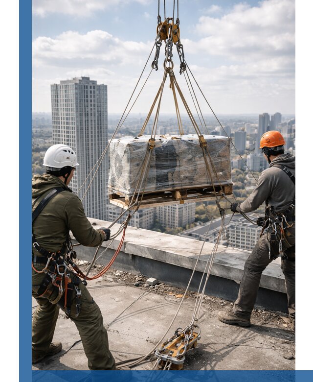 Подъем и монтаж крупногабаритных грузов на крышу в Ялуторовске