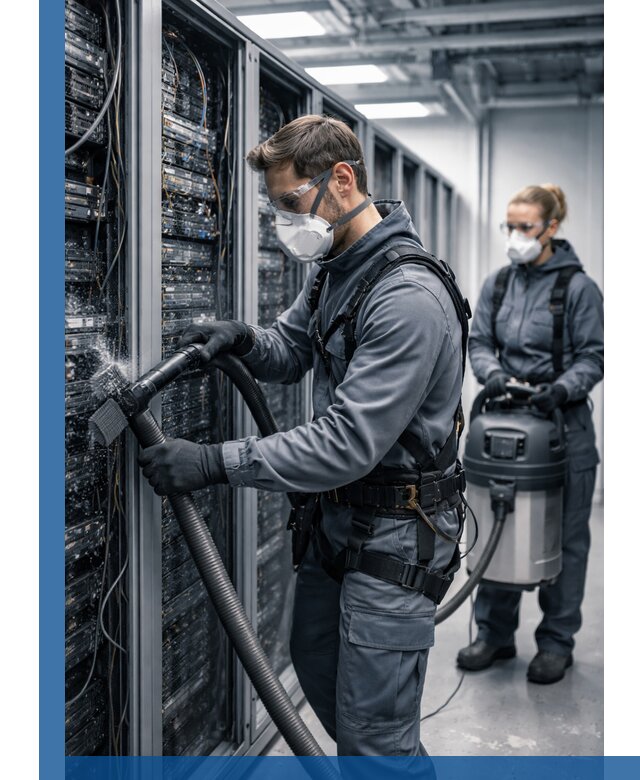 Обеспыливание серверной комнаты в Ялуторовске, профессиональная очистка