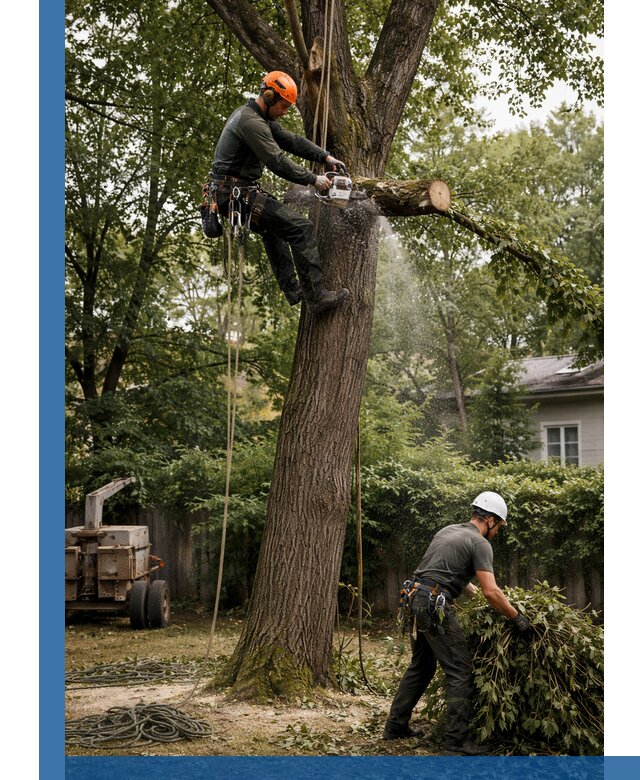 Кронирование деревьев в Ялуторовске, безопасная высотная обрезка