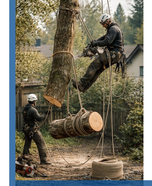Валка деревьев частями в Ялуторовске, безопасно и аккуратно