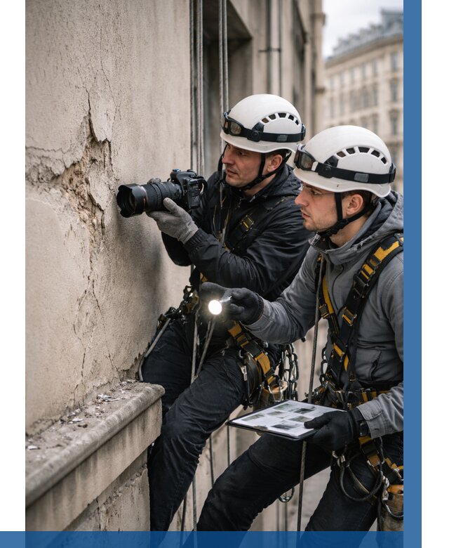 Фотофиксация дефектов фасада в Ялуторовске от 4648 р. | ВЫСОТНИК-Лтр