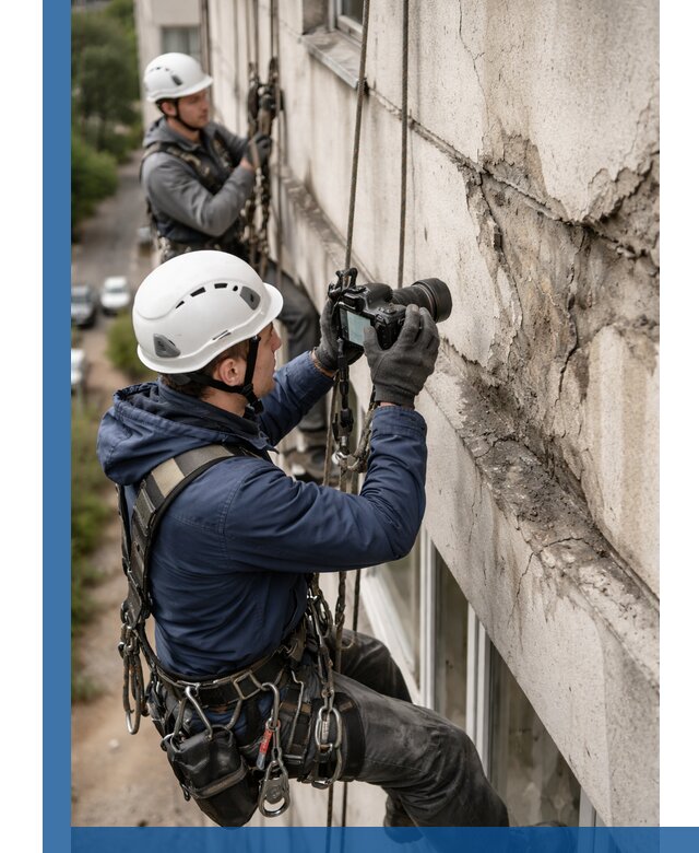 Фотофиксация дефектов фасада с высотной съемкой в Ялуторовске