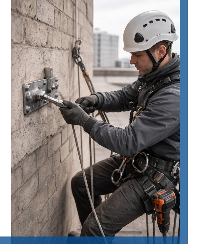 Установка анкерных точек в Ялуторовске от 3615 р. | ВЫСОТНИК-Лтр