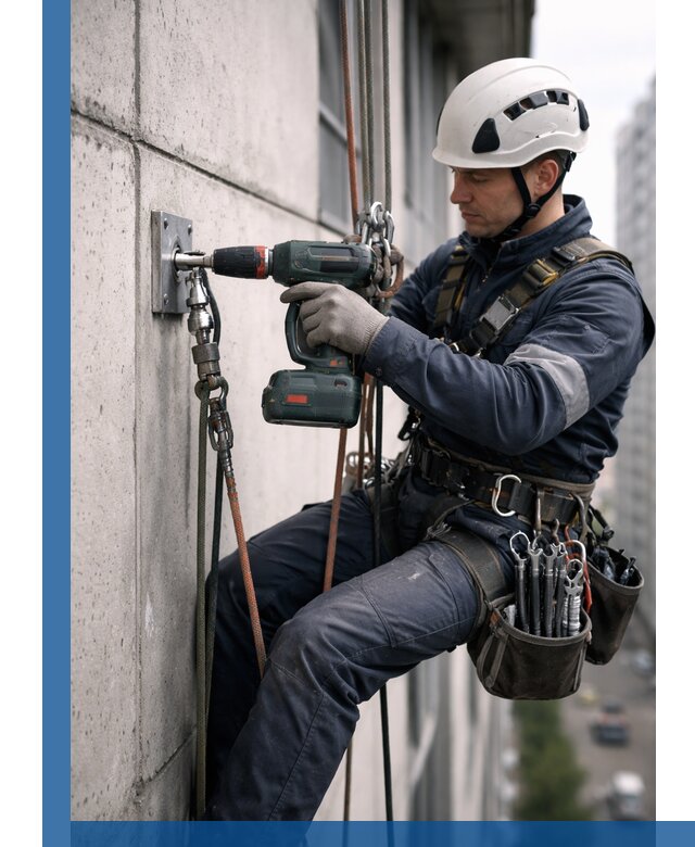 Установка анкерных точек для высотных работ в Ялуторовске