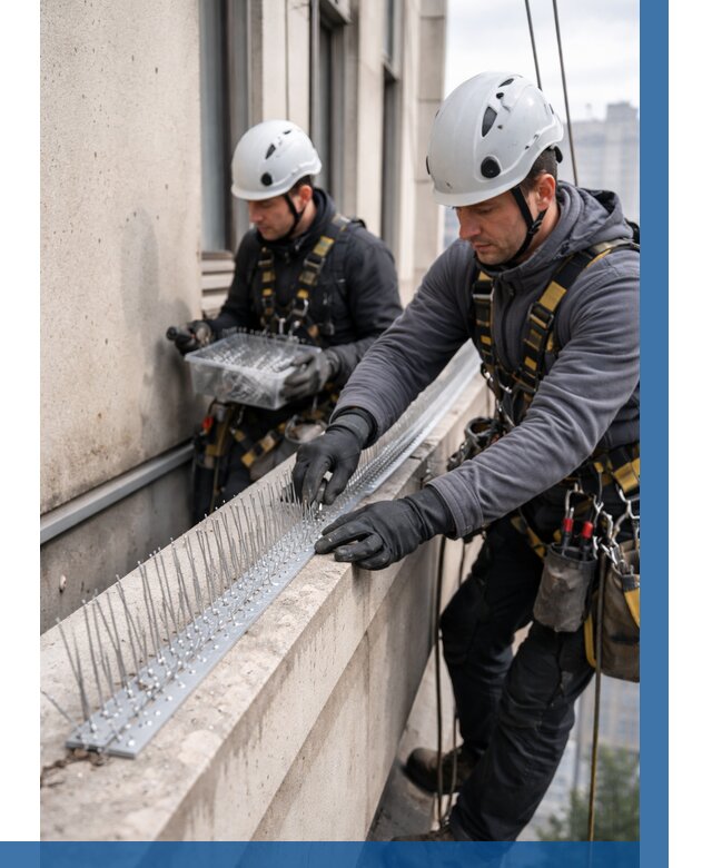 Установка шипов от птиц в Ялуторовске от 878 р. | ВЫСОТНИК-Лтр